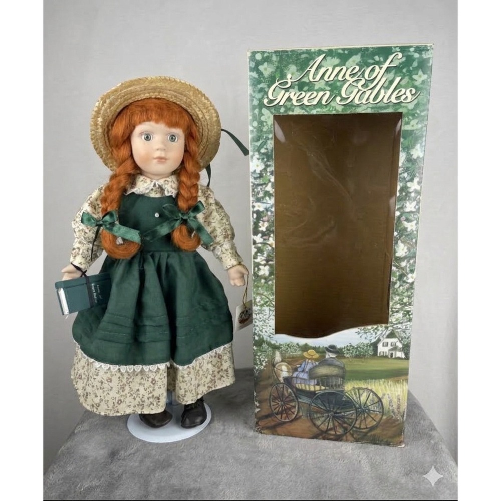 VTG Kindred Spirits Anne of Green Gables Porcelain Doll 12" 76805 Box and Stand